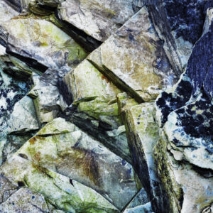 abstract photographic image blue-black, green, grey, wall art, high resolution fine art print, Artist Maggie Studholme
