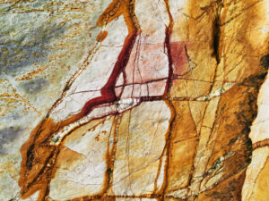 abstract rocks yellow red white