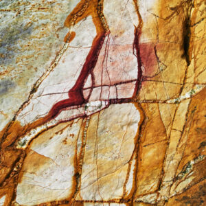 abstract rocks yellow red white