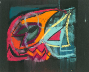 Pastel drawing, abstract patter, Jo Wilder