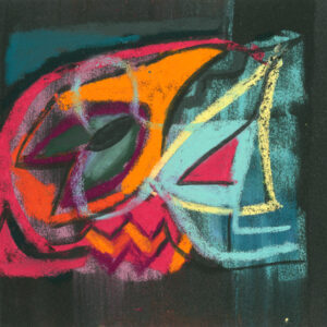 Pastel drawing, abstract patter, Jo Wilder