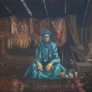 Oil painting of a Tuareg man by John Rogers