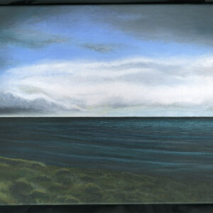 fine art print of acrylic painting by Stven Roe showing approaching storm
