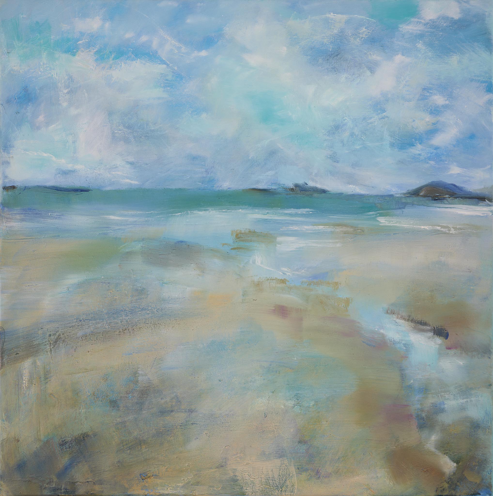 fine art print of Spring Swim oil painting by Rosalyn Sian Evans