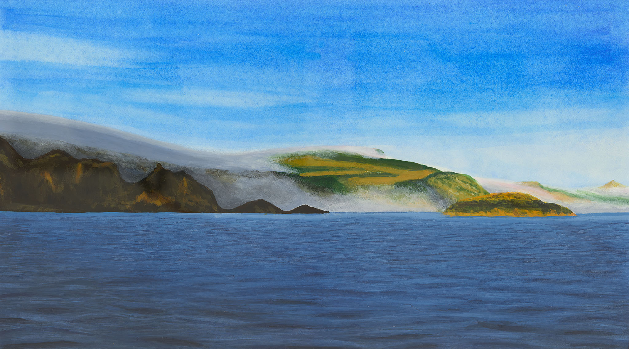 fine art print of acrylic painting showing seascape by Steven Roe